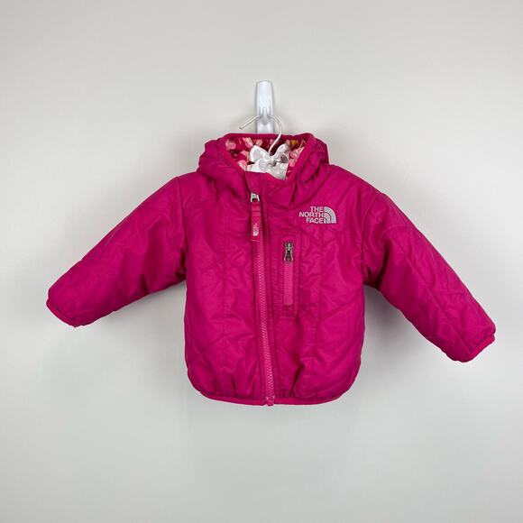 The North Face Girls Reversible Perrito Jacket 3-6 Months - Picture 1 of 11